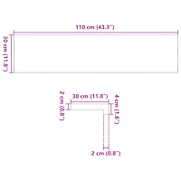 vidaXL Trappstegsmattor 2 pcs mörkbrun 110x30x2 cm massiv ek