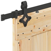 vidaXL Skjutdörr med beslag 80x210 cm massiv furu