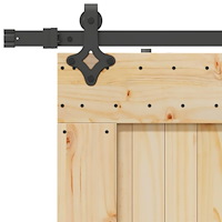 vidaXL Skjutdörr med beslag 80x210 cm massiv furu
