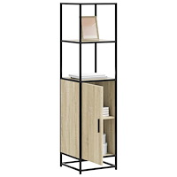 vidaXL Högskåp sonoma-ek 35,5x35x139 cm konstruerat trä och metall