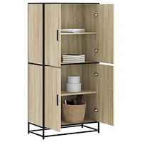 vidaXL Högskåp sonoma-ek 68x35x139 cm konstruerat trä