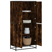 vidaXL Högskåp rökfärgad ek 68x35x139 cm konstruerat trä