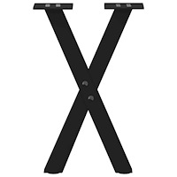 vidaXL Soffbordsben X-formade 2 st svarta 28x(42-43) cm stål