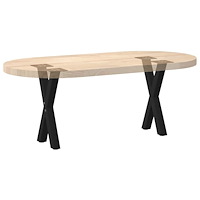 vidaXL Soffbordsben X-formade 2 st svarta 28x(42-43) cm stål