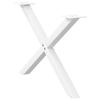 vidaXL Soffbordsben X-formade 2 st vita 70x(42-43) cm stål