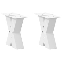 vidaXL Soffbordsben X-formade 2 st vita 40x(30-31) cm stål
