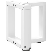 vidaXL Soffbordsben T-formade 2 st vita 30x25x(30-31) cm stål