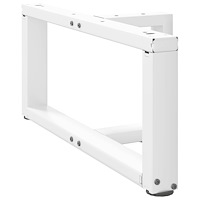 vidaXL Soffbordsben T-formade 2 st vita 60x25x(30-31) cm stål