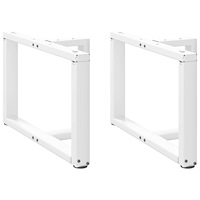 vidaXL Soffbordsben T-formade 2 st vita 60x25x(42-43) cm stål