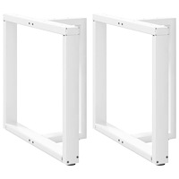 vidaXL Matbordsben T-formade 2 st vita 70x35x(72-73) cm stål