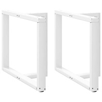 vidaXL Matbordsben T-formade 2 st vita 100x35x(72-73) cm stål