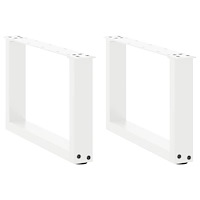 vidaXL Soffbordsben U-formade 2 st vita 50x(30-31) cm stål
