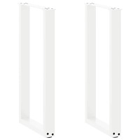 vidaXL Konsolbordsben U-formade 2 st vita 28x(72-73) cm stål