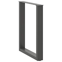 vidaXL Matbordsben U-formade 2 st antracit 70x(72-73) cm stål