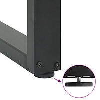 vidaXL Matbordsben U-formade 2 st antracit 70x(72-73) cm stål