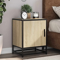 vidaXL Sängbord 2 st sonoma-ek 40x31x50 cm konstruerat trä och metall