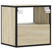 vidaXL Väggmonterat sängbord sonoma-ek 40x31x39,5 cm
