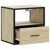 vidaXL Väggmonterat sängbord sonoma-ek 40x31x39,5 cm