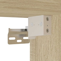 vidaXL Väggmonterat sängbord sonoma-ek 40x31x39,5 cm