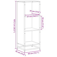 vidaXL Bokhylla rökfärgad ek 40x35x107,5 cm konstruerat trä