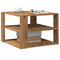 vidaXL Soffbord artisan ek 58x58x40 cm konstruerat trä