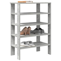 vidaXL Skohylla betonggrå 61x32x87,5 cm konstruerat trä