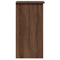 vidaXL Skrivbord med hyllor brun ek 84x40x78 cm konstruerat trä