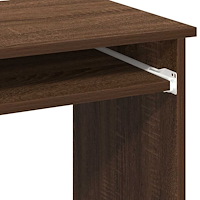 vidaXL Skrivbord med hyllor brun ek 84x40x78 cm konstruerat trä
