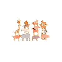 MYPAUZE Djur i trä byggbara 16/fp