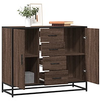 vidaXL Skänk brun ek 92x35x76 cm konstruerat trä