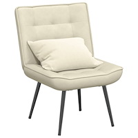 vidaXL Vilstol gräddvit 64x74x84 cm sammet