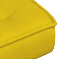 vidaXL Vilstol med fotpall gul sammet
