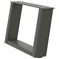 vidaXL Soffbordsben U-formade 2 st antracit 40x(30-31) cm stål