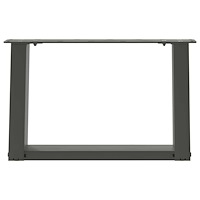 vidaXL Soffbordsben U-formade 2 st antracit 40x(30-31) cm stål
