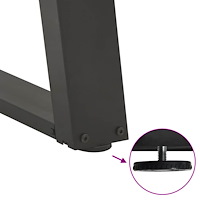 vidaXL Soffbordsben U-formade 2 st antracit 40x(30-31) cm stål