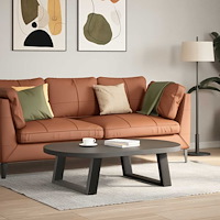 vidaXL Soffbordsben U-formade 2 st antracit 70x(30-31) cm stål