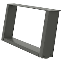 vidaXL Soffbordsben U-formade 2 st antracit 70x(30-31) cm stål
