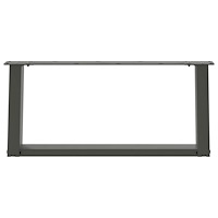 vidaXL Soffbordsben U-formade 2 st antracit 70x(30-31) cm stål