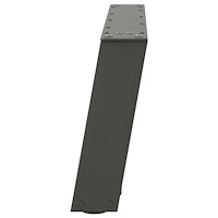 vidaXL Soffbordsben U-formade 2 st antracit 70x(30-31) cm stål