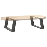 vidaXL Soffbordsben U-formade 2 st antracit 70x(30-31) cm stål