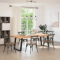 vidaXL Matbordsben U-formade 2 st svarta 80x(72-73) cm stål