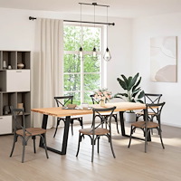 vidaXL Matbordsben U-formade 2 st svarta 90x(72-73) cm stål