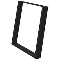 vidaXL Matbordsben U-formade 2 st svarta 90x(72-73) cm stål