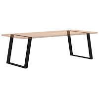 vidaXL Matbordsben U-formade 2 st svarta 90x(72-73) cm stål