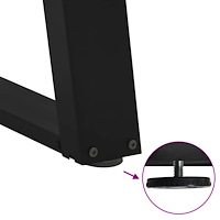 vidaXL Matbordsben U-formade 2 st svarta 90x(72-73) cm stål