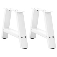 vidaXL Soffbordsben A-formade 2 st vita 30x(30-31) cm stål
