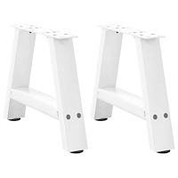 vidaXL Soffbordsben A-formade 2 st vita 50x(30-31) cm stål