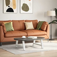 vidaXL Soffbordsben A-formade 2 st vita 60x(30-31) cm stål
