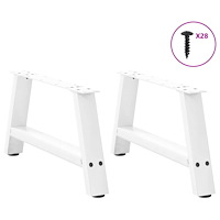 vidaXL Soffbordsben A-formade 2 st vita 60x(30-31) cm stål
