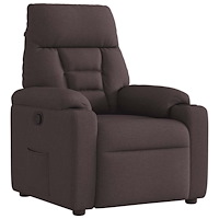 vidaXL Reclinerfåtölj mörkbrun tyg